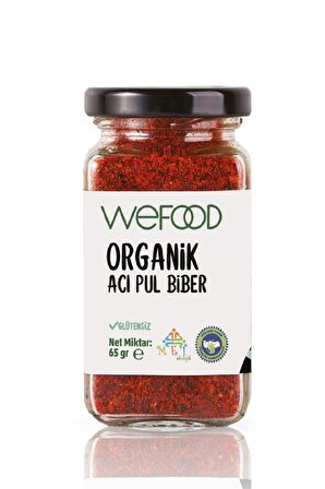 Organik Acı Kırmızı Pul Biber (65 gr) - Wefood
