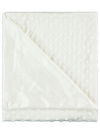 Miniworld Polyester Kabartmalı 79x96 cm Bebek Battaniyesi Ekru