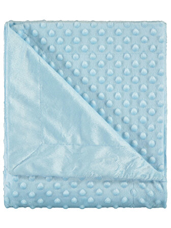 Miniworld Polyester Kabartmalı 79x96 cm Bebek Battaniyesi Mavi