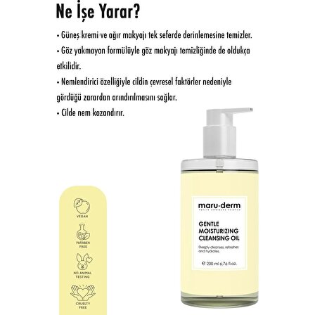 Maru.Derm Yağ Bazlı Temizleyici 200 ml