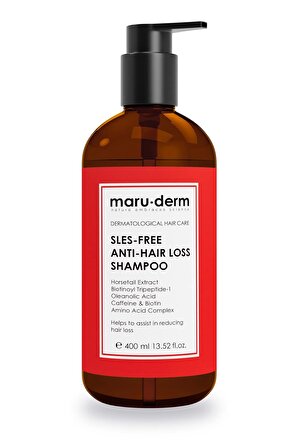 Maru.Derm Saç Dökülme Karşıtı Sülfatsız Şampuan 400 ML | Tüm Saç Tipleri | Sülfatsız, Tuzsuz, Vegan Şampuan