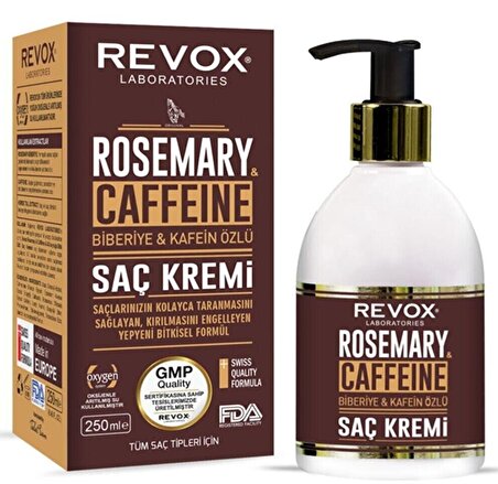 Revox Rosemary Caffeine Taramayı Kolaylaştırıcı Tüm Saç Tipleri İçin Saç Kremi 250 ml