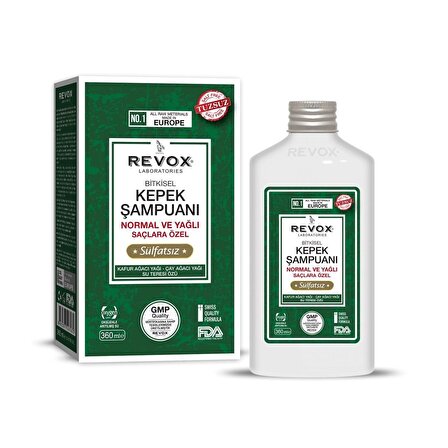 Revox Şampuan Kepeğe Karşı Etkili Tuzsuz Normal Ve Yağlı Saçlar 360 Ml