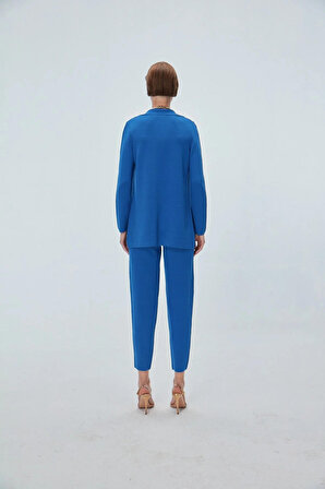 Join Us Kadın Bol Kesim Cepli Blazer Ceket 0051 Mavi