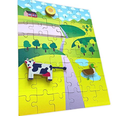 Alice & Grace Imaginory Çiftlik Temalı 3+ Yaş Büyük Boy Puzzle 48 Parça - 3 Figür