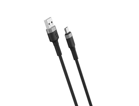 X-Shark USB-A to Micro USB 1.2 Metre Hızlı Şarj Ve Data Kablosu Siyah Xlevel