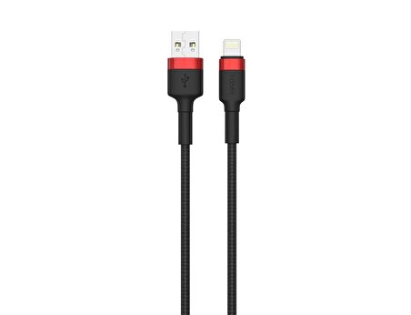 X-Shark USB-A to Lightning iPhonelarla Uyumlu 1.2 Metre Hızlı Şarj Ve Data Kablosu Kırmızı Xlevel