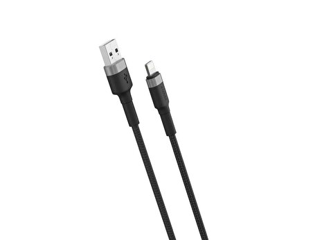 X-Shark USB-A to Lightning Tüm iPhonelarla Uyumlu 1.2 Metre Hızlı Şarj Ve Data Kablosu Siyah Xlevel