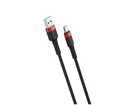 X-Shark USB-A to Type C 1.2 Metre Hızlı Şarj Ve Data Kablosu Kırmızı Xlevel