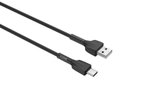 X-Move USB-A to Type C 1.2 Metre Hızlı Şarj Ve Data Kablosu Siyah Xlevel