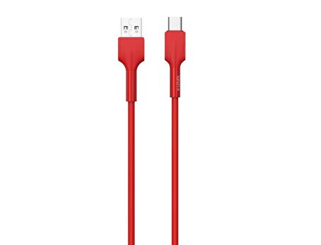 X-Move USB-A to Type C 1.2 Metre Hızlı Şarj Ve Data Kablosu Kırmızı Xlevel
