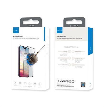 X-BufferGlass Temperli 9D Kırılmaz Telefon Cam Koruyucu iPhone 12 Pro Max