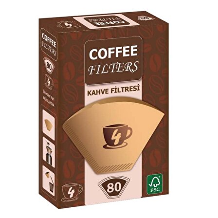 Coffee Filters Filtre Kahve Kağıdı 80'li Paket