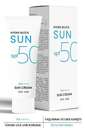 PROCSIN Hydra Block SUN Spf 50+ Leke Karşıtı + Rosabora Cilt Isısı Düşürücü (Yatıştırıcı) Güneş Kremi PA++++