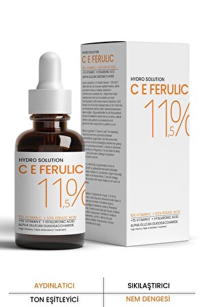 Hydro Solution C E %10 C Vitamin % 0,5 Aydınlatıcı Ferulic Acid 30 ml