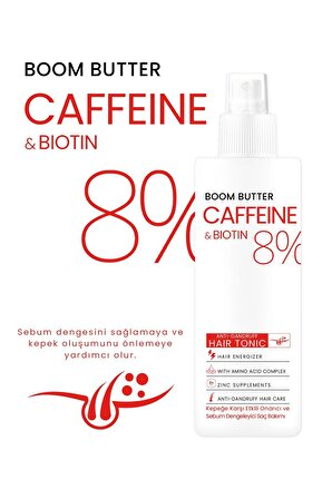 Caffeine Biotine Yavaş Uzayan Kepeklenen Saçlar için Tonik 150 ML