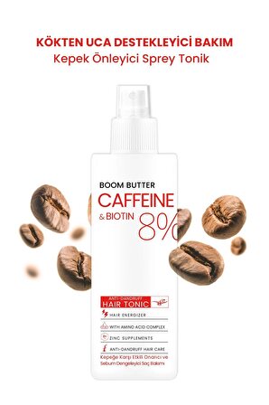 Caffeine Biotine Yavaş Uzayan Kepeklenen Saçlar için Tonik 150 ML