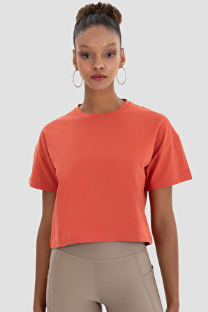 Superstacy Lily Oversize Kiremit Crop Tshirt