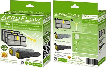 AeroFlow iRobot Roomba 800 & 900 Serisi Uyumlu Aksesuar Seti