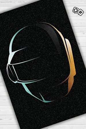 Homshtag Daft Punk Dokuma Tabanlı Yıkanabilir Kaymaz Dekoratif Halı