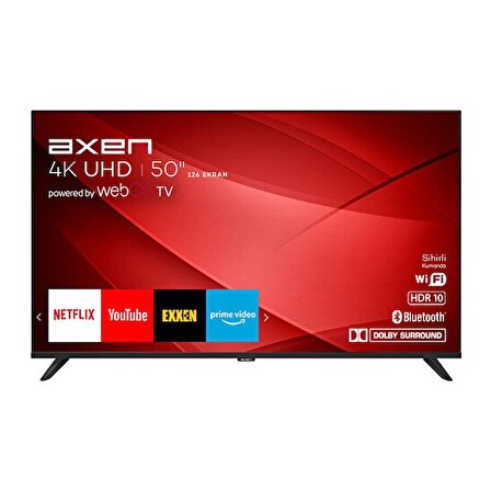 Axen AX50FIL242 50" 127 Ekran UHD Webos TV