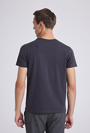 Ds Damat Slim Fit Antrasit %100 Pamuk T-Shirt 4HC141996753M