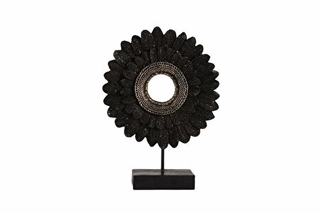 Porland Siyah Çiçek Dekoratif Obje 42 cm 04STY007780