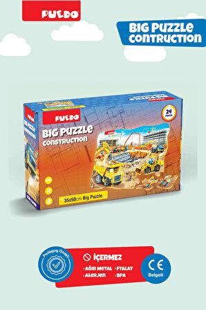 Puedo Big Puzzle - Construction (24 Parça)
