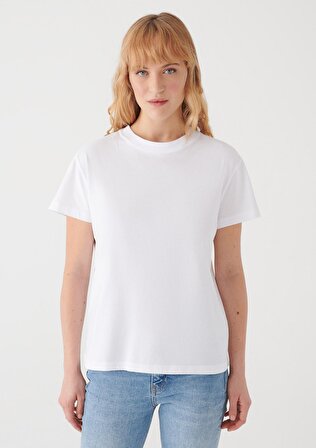 Mavi Beyaz Basic Tişört 1600955-620