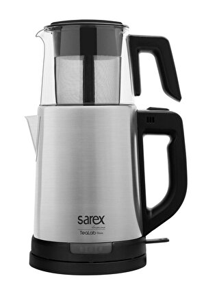Sarex SR-3320 Tealab Glass 1800 W Cam Demlikli Çelik 1.8 lt Elektrikli Çay Makinesi 