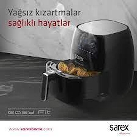 Sarex Easy Fit 5.5 lt Yağsız Airfryer Siyah