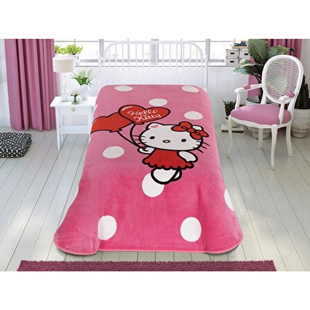 Taç Hello Kitty Cute Lisanslı Tek Kişilik Lisanslı Battaniye