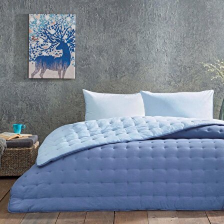 Taç Donna Çift Kişilik Sleeper Set Mavi