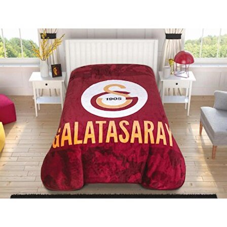 Taç Tekstil Galatasaray Tek Kişilik Polar Battaniye Kırmızı - Sarı 160 x 220 cm