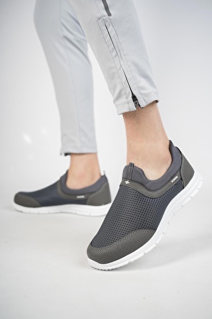 Muggo Star Garantili Unisex Ortopedik Bağcıksız Esnek Slip-On Nefes Alabilen Hafif Yürüyüş Koşu Sneaker Spor Ayakkabı