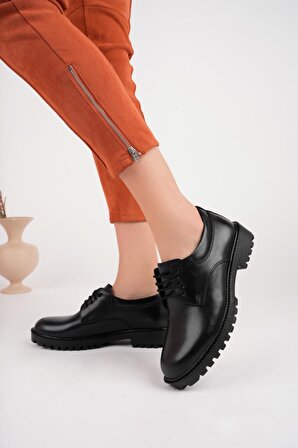 Muggo Jalen Garantili Kadın Günlük Klasik Hakiki Deri Kışlık Casual Ayakkabı