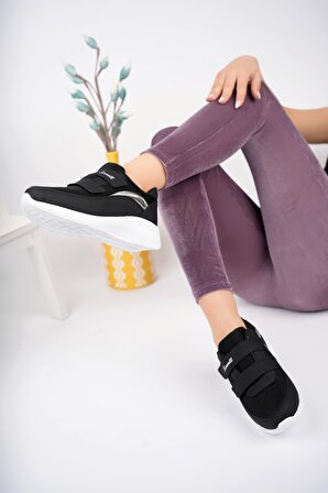 Muggo SAHRA Garantili Kadın Ortopedik Bağcıksız Cırtlı Rahat Sneaker Spor Ayakkabı
