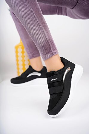 Muggo SAHRA Garantili Kadın Ortopedik Bağcıksız Cırtlı Rahat Sneaker Spor Ayakkabı