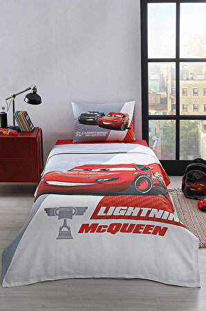 Özdilek Lisanslı Disney Cars Piston Cup Tek Kişilik Pike Takımı - Kırmızı