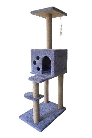 Kedi Tırmalama Platformu Oyun Evi Tırmanma Tahtası Gri