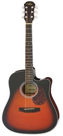 Aria ADW-01CE BS Cutaway Elektro Akustik Gitar