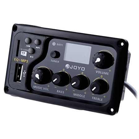 Joyo EQMP3V2 Preamp Tuner EQ Saz İçin Eşikaltı Manyetik