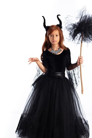 Halloween Cadılar Bayramı Malefiz Kostümü Siyah