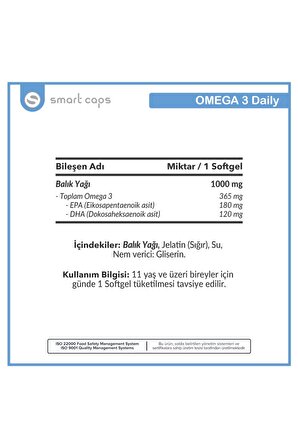 Smartcaps Omega-3 Daily 60 Softgel
