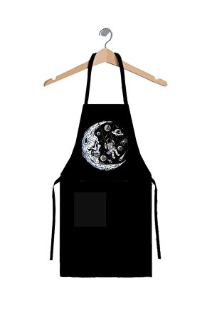 Astronaut Swing Moon Unisex Şef Mutfak Önlüğü