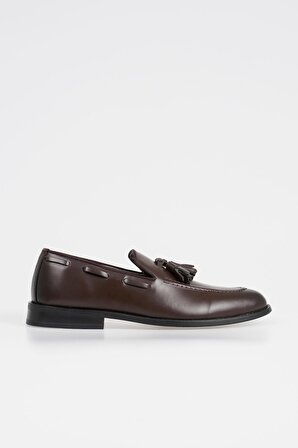 Hakiki Deri Erkek Klasik Püsküllü Loafer Ayakkabı