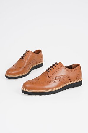 Hakiki Deri Erkek Klasik Ayakkabı Ön ve Yan Dikişli Oxford Ayakkabı