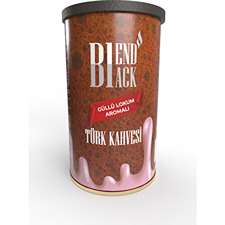 Güllü Lokum Aromalı Türk Kahvesi Teneke Kutu 250 gr
