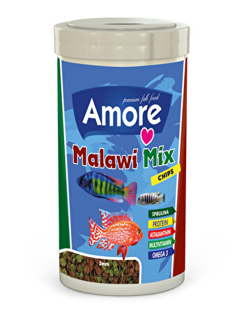 Malawi Cichlid Mix 250 ml Protein Bitkisel Özel Karışım Ciklet Yunus Sarı Prenses Balık Yemi
