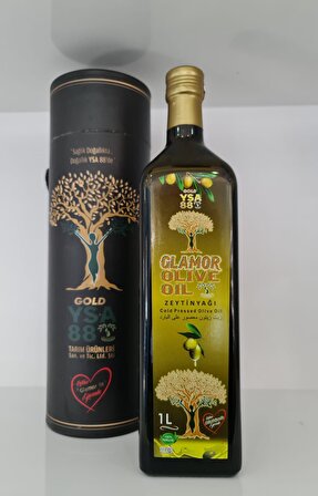Glamor Olive Oil Soğuk Sıkım Zeytinyağı 1 lt Cam 